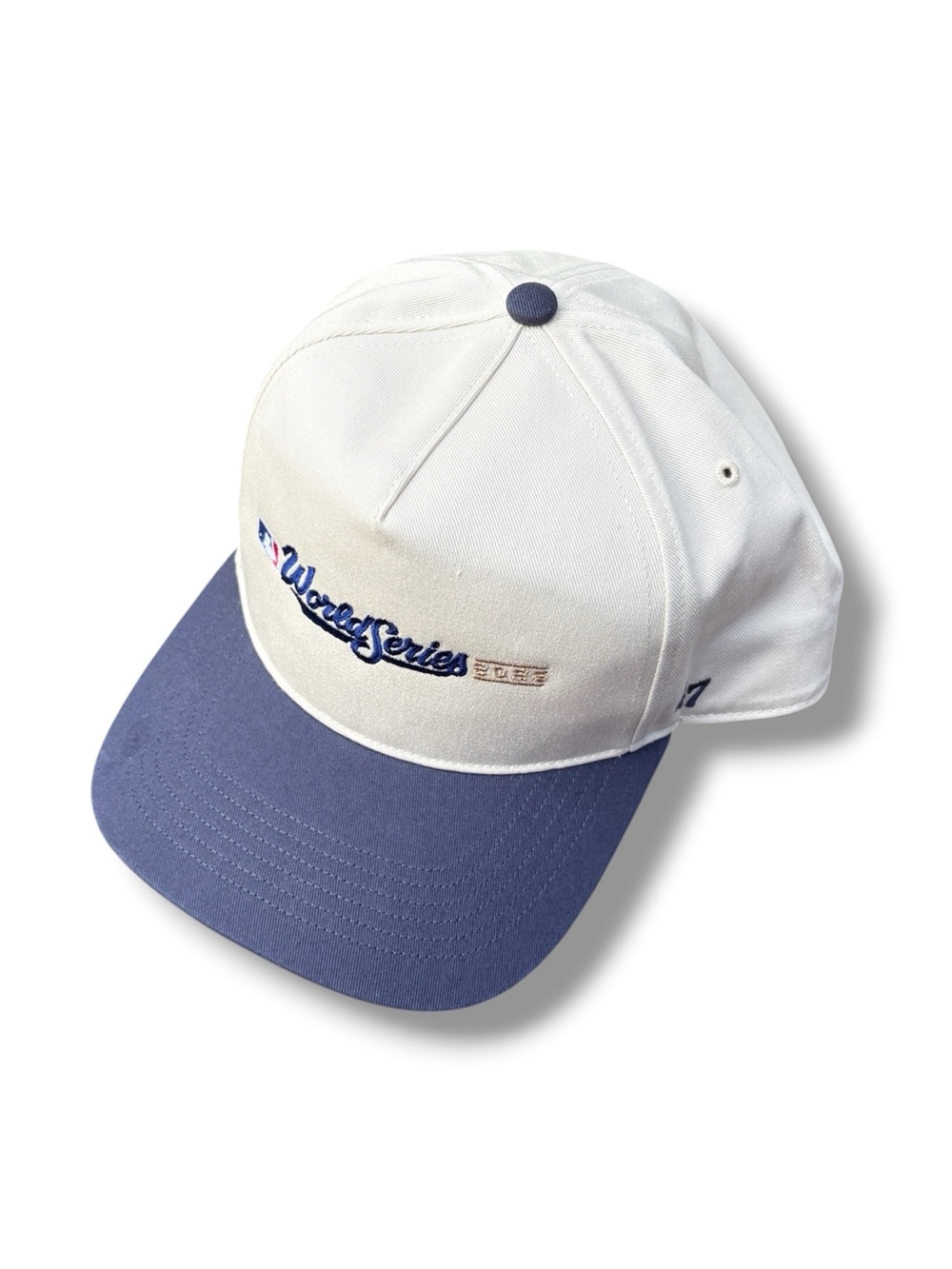 ’47 Brand 2025 World Series Snapback Hat – White/Blue – New